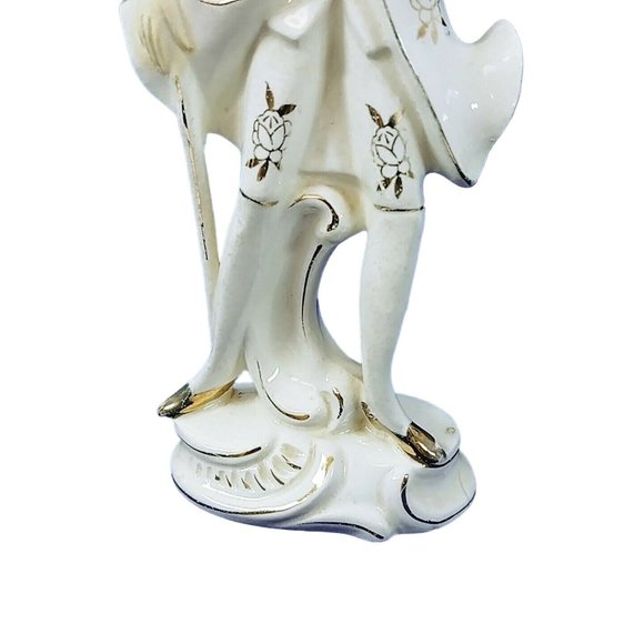 Figurine Victorian Male Porcelain Gold Details Handpainted Tilso Japan 8.5"H - Picture 3 of 10